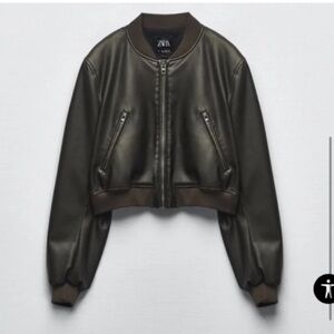 Zara Faux Leather Bomber